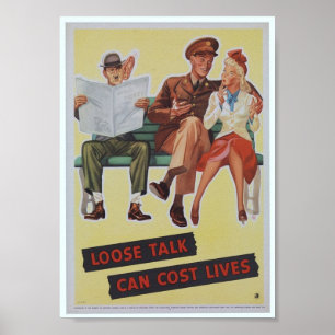 Póster Poster de propaganda de la Segunda Guerra Mundial/