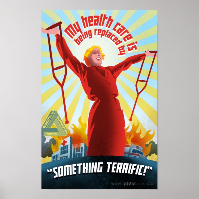 Póster Poster de propaganda de TrumpCare (Frente)
