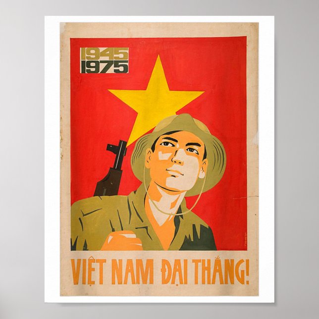 Póster Poster de propaganda de Vietnam - Comunista de gue (Frente)