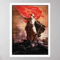 Poster de propaganda rusa de la Segunda Guerra Mun