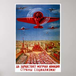 Póster Poster de propaganda soviética de los años 1930