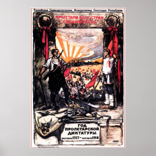 Póster Poster de propaganda soviética vintage