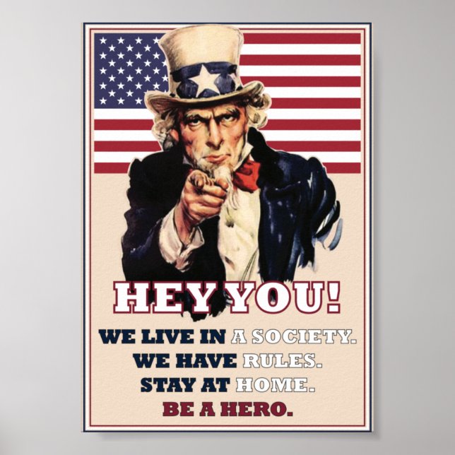 Póster Poster de propaganda Uncle Same COVID (Frente)