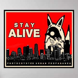 Póster Poster de propaganda urbana fotocoyote