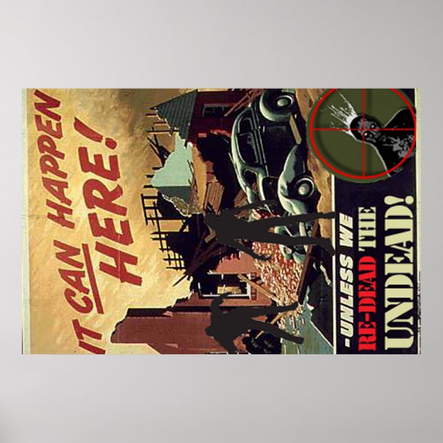 Póster poster de propaganda zombie (Frente)