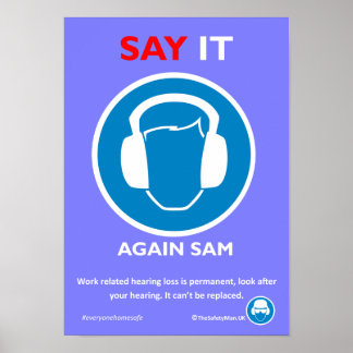 Póster Poster de protección auditiva