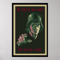 Poster de protesta alemán de la Primera Guerra Mun