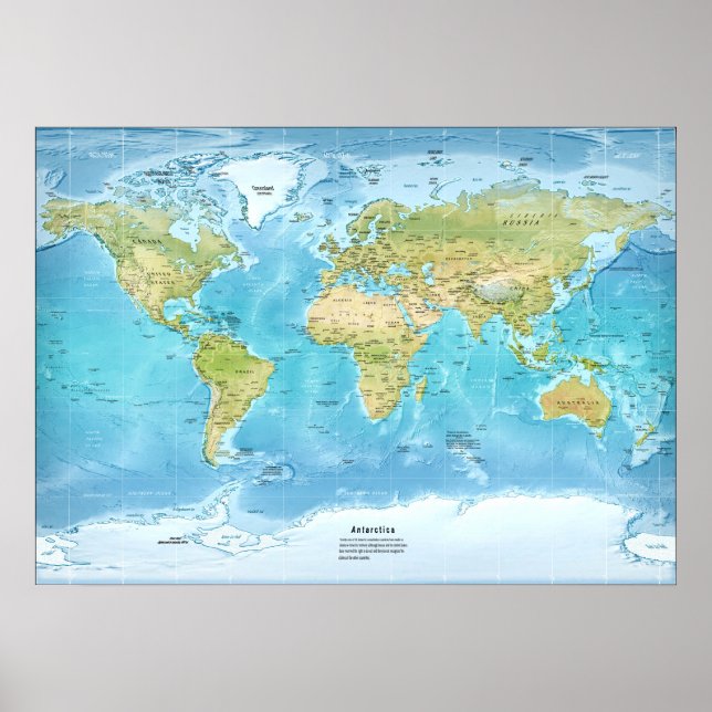 Póster Poster de proyección del molino de mapas del mundo (Frente)