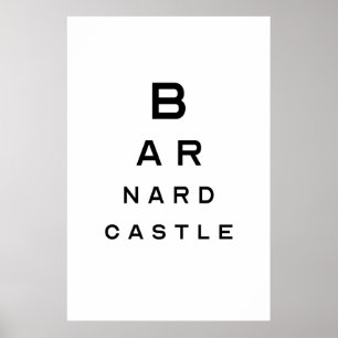 Póster Poster de pruebas oculares Barnard Castle