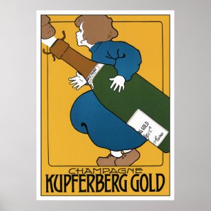 Póster Poster de publicidad Art Nouveau Imprimir: Champag