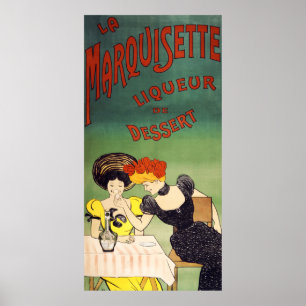 Póster Poster de publicidad de alcohol de época