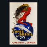 Póster Poster de publicidad de café de estilo Art Deco de<br><div class="desc">Les Cafés du Brésil alimentent l'univers "El café brasileño alimenta el universo" -Una impresión repro (de tamaño pequeño a tamaño máximo) de un hermoso poster Art Deco del maestro francés Jean D'Ylen en 1930. Perfecto para la decoración de la pared. El marco y esto haría una hermosa decoración de habitación...</div>