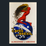 Póster Poster de publicidad de café de estilo Art Deco de<br><div class="desc">Les Cafés du Brésil alimentent l'univers "El café brasileño alimenta el universo" -Una impresión repro (de tamaño pequeño a tamaño máximo) de un hermoso poster Art Deco del maestro francés Jean D'Ylen en 1930. Perfecto para la decoración de la pared. El marco y esto haría una hermosa decoración de habitación...</div>