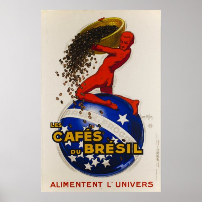 Póster Poster de publicidad de café de estilo Art Deco de (Frente)