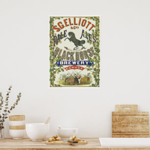 Póster Poster de publicidad de cervecería australiana