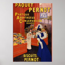 Póster Poster de publicidad de cookies de época