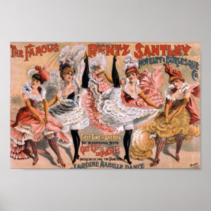 Póster Poster de publicidad de Dance Troop Vintage