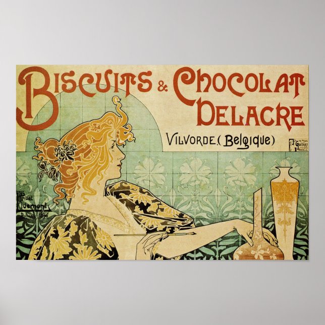 Póster Poster de publicidad de época Chocolat French (Frente)