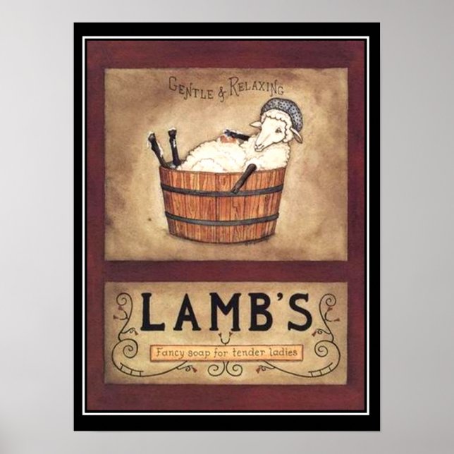 Póster Poster de publicidad de jabón de vintage (Frente)