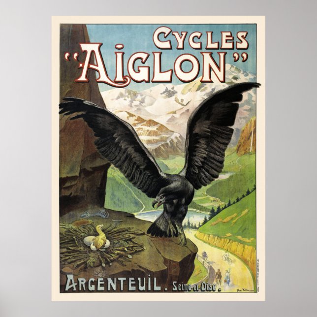 Póster Poster de publicidad de la época del Aiglon en bic (Frente)