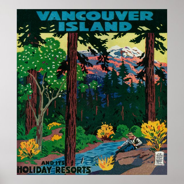 Póster Poster de publicidad de la isla de Vancouver (Frente)