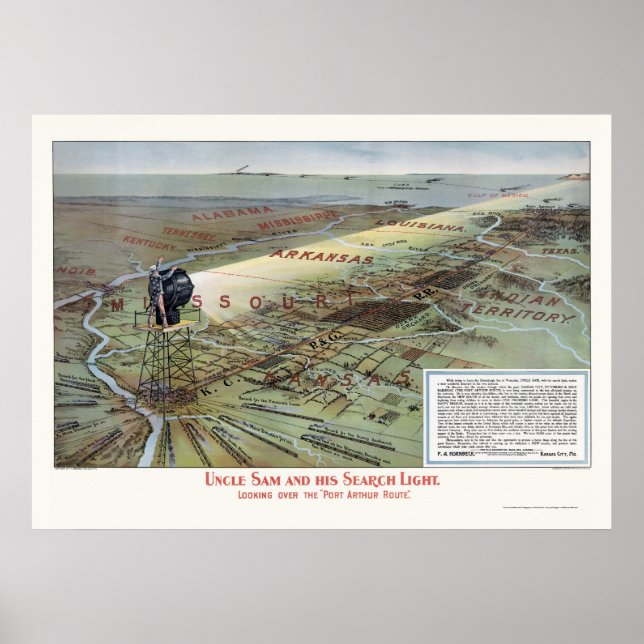 Póster Poster de publicidad de la ruta ferroviaria de Pue (Frente)