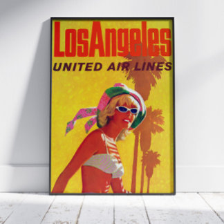 Póster Poster de Publicidad de las Líneas Aéreas Unidas d