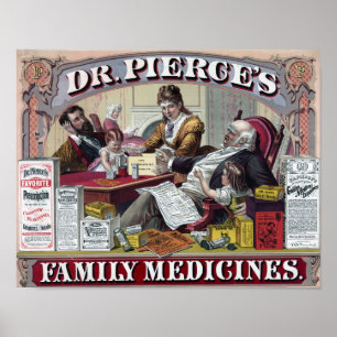 Póster Poster de publicidad de medicamentos de época