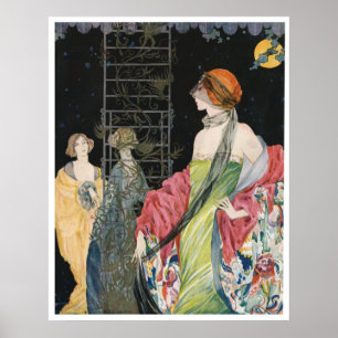 Póster Poster de publicidad de moda de época