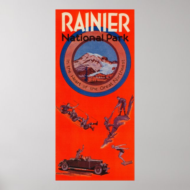 Póster Poster de publicidad de Mount Rainier 2 (Frente)