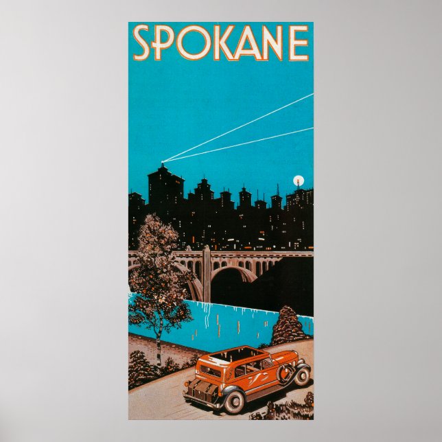 Póster Poster de publicidad de Spokane #1Spokane, WA (Frente)
