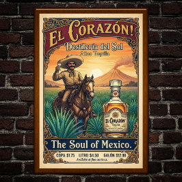 Póster Poster de publicidad de Tequila Vintage