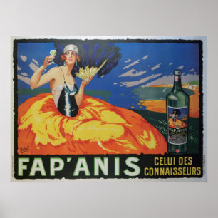 Póster Poster de publicidad de vino y alcohol en Francia