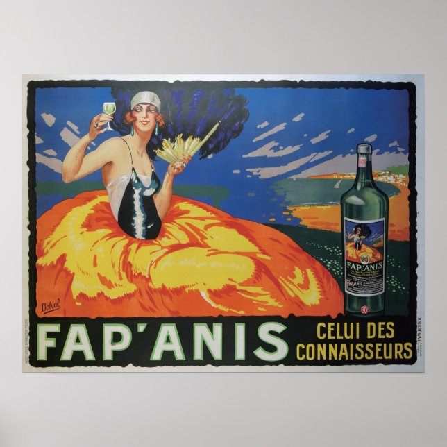 Póster Poster de publicidad de vino y alcohol en Francia (Frente)