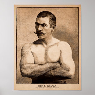 Póster Poster de publicidad de Vintage John L. Sullivan