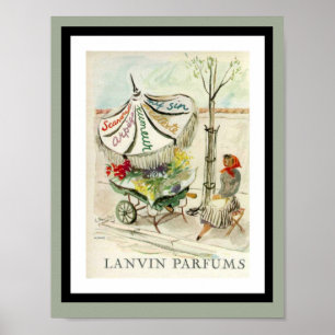 Póster Poster de publicidad de Vintage Lavin Parfums