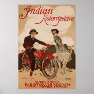 Póster Poster de publicidad de Vintage Motorcycle Company