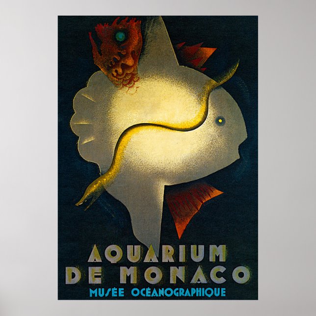 Póster Poster de Publicidad del Acuario de Mónaco (Frente)