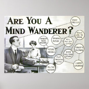 Póster POSTER de publicidad del TDAH   Anuncio de época  