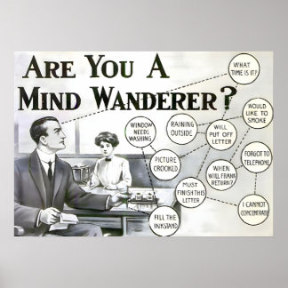 Póster POSTER de publicidad del TDAH | Anuncio de época |