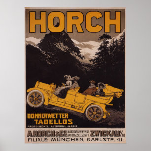 Póster Poster de publicidad en automóvil HORCH