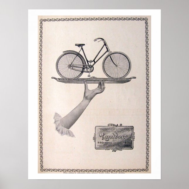 Póster Poster de publicidad en bicicleta de época (Frente)