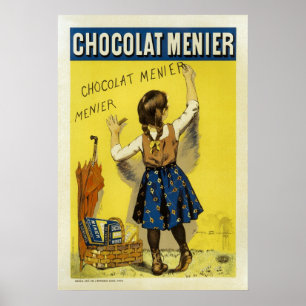Póster Poster de publicidad en francés Chocolat Menier Vi