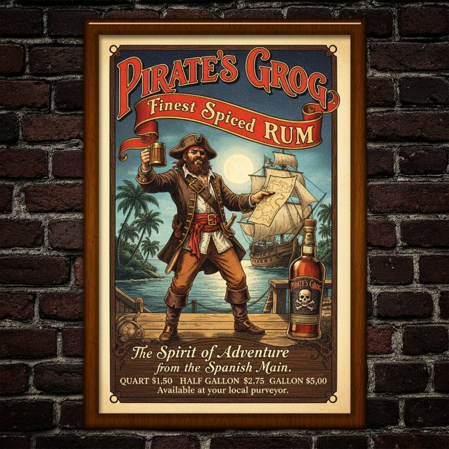 Póster Poster de publicidad pirata vintage (Subido por el creador)