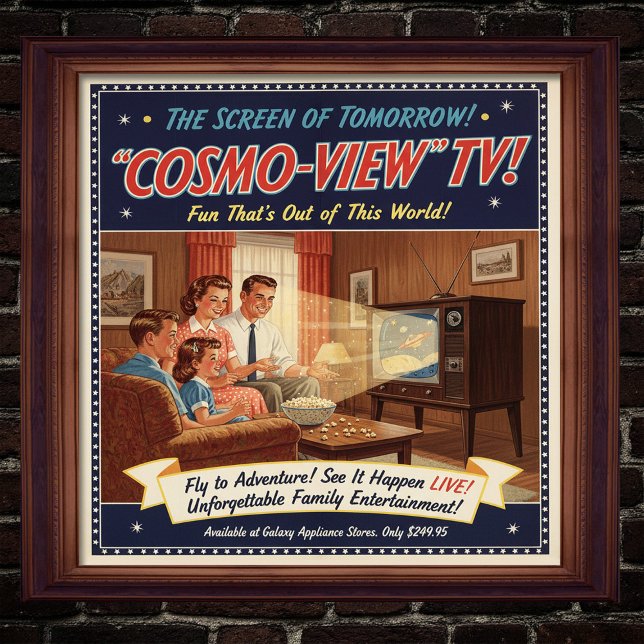 Póster poster de publicidad televisiva de época de 1955 (Subido por el creador)