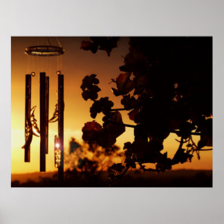 Póster poster de puesta de sol de parabrisas