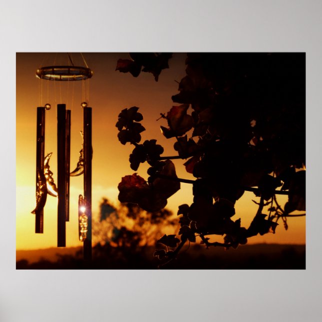 Póster poster de puesta de sol de parabrisas (Frente)