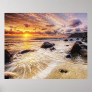 Póster Poster de puesta de sol en movimiento