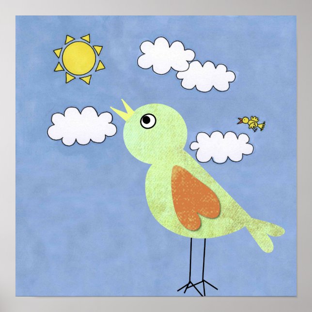 Póster poster de puesta del sol (Frente)