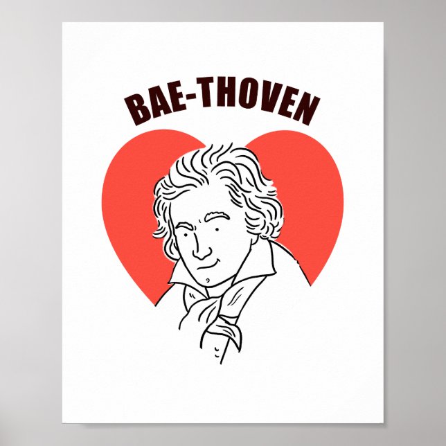 Póster Poster de Pun de Música Clásica Bae-Thoven (Frente)